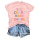 thumbnail image 4 of Camiseta gráfica para mujeres «You Hard Things» (Tú, cosas difíciles) para profesoras: manga corta, cuello redondo, estampado motivador, mezcla de poliéster y spandex, camiseta informal sobre salud, 4 of 5
