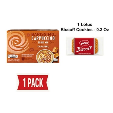 Barissimo Caramel Cappuccino Coffee Pods, 12 count - Pack of 1 & Lotus Biscoff Cookie - 0.2 Oz - 1 ct