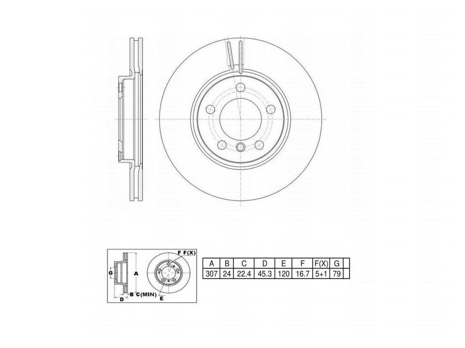 UltraHC Coated High Carbon Brake Rotor, Front UR003389, Mini Cooper Countryman 2016-2011