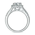 thumbnail image 2 of 1.5 Ct Moissanite Engagement Ring - Pave - Bridal Ring - Diamond Promise Ring - 18k White Gold Over Silver, 2 of 4