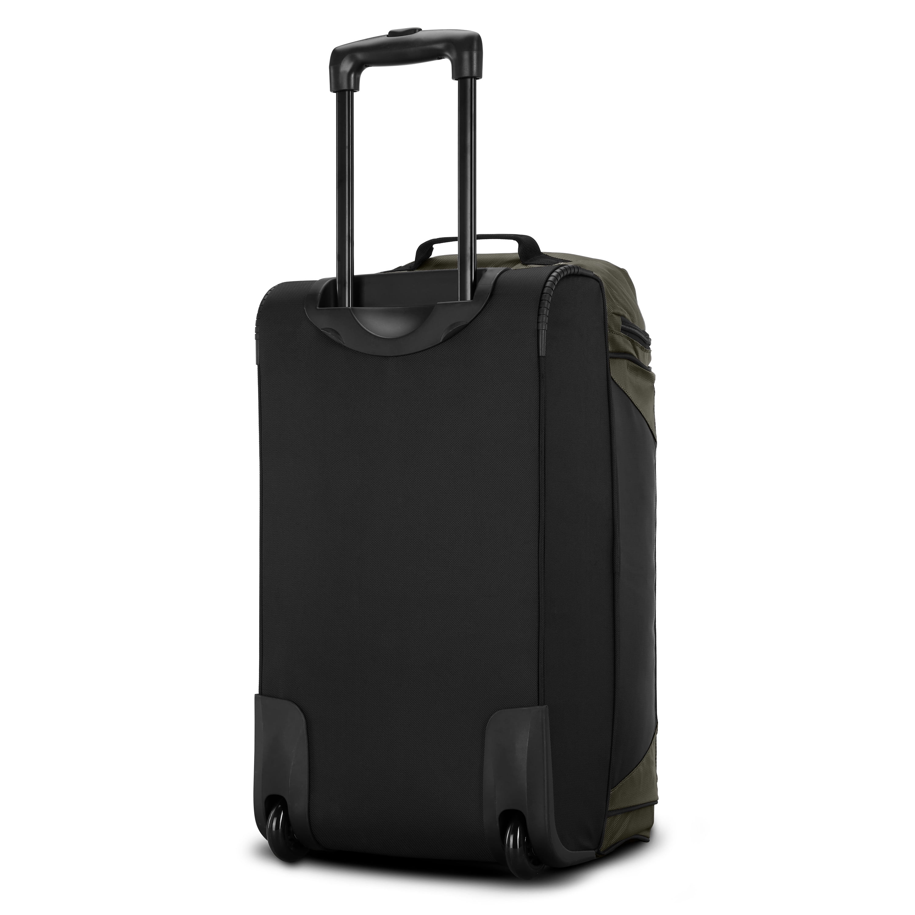 American Tourister 22-Inch Carry On Wheeled Travel Duffel Bag with Drop Bottom, Moss Green