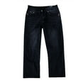 thumbnail image 4 of Womens Petite Low Rise Baggy Jeans Loose Fit Boyfriend Straight Wide Leg Jeans Trendy Stretch Long Denim Pants, 4 of 4