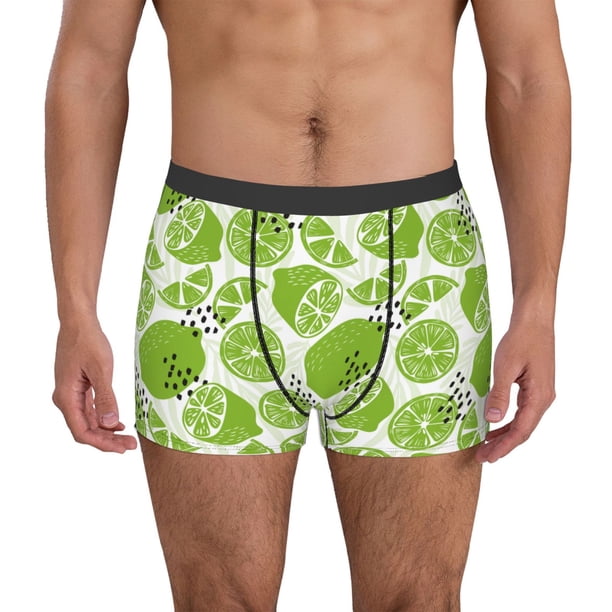Balery Green Various Lemons Calzoncillos bóxer para hombre, ropa interior de algodón suave y transpirable con cinturilla de nailon-Small