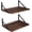 Rustic Brown, variant on Floating Shelves Wall Mounted Bookshelf for Bedroom Bathroom Living Room Wood Wide Deep Storage, White Painted Wall Shelves Set of 2