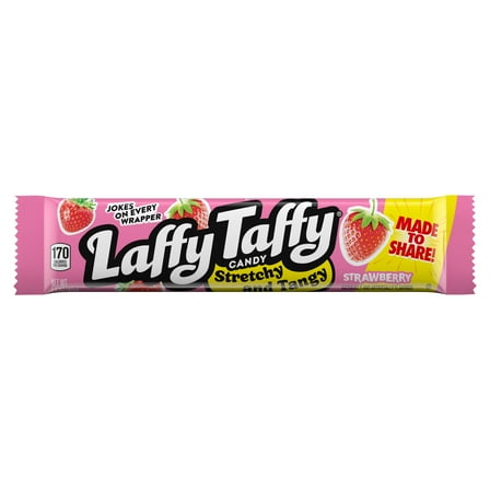 Laffy Taffy Candy, Stretchy and Tangy, Strawberry Flavor, 1.5 Ounce Bar