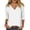 White, variant on Women's 3/4 Sleeve Tops V Neck Loose Fit T Shirts Solid Color Casual Spring Summer Base Comfy Tees (XL, Green)