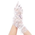 thumbnail image 1 of LIOOBO 1 Pair of Spring Summer Women Short Lace Gloves Anti-UV Sun Protection Full Finger Gloves Outdoor Driving Gloves Prom Party Wedding Gloves with, 1 of 4