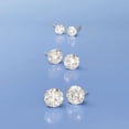 thumbnail image 4 of Ross-Simons 5.00 ct. t.w. CZ Stud Earrings in 14kt White Gold, Women's, Adult, 4 of 6