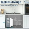 thumbnail image 4 of iSpring RO800G Tankless Reverse Osmosis System, 800 GPD Under Sink Water Filter with 2.5:1 Pure to Drain Ratio, TDS & PFAS Reduction, Space Saving Design, Includes Brushed Nickel Faucet, 4 of 5