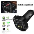 thumbnail image 1 of Coche Transmisor FM Bluetooth Manos libres U Disco TF Reproductor de MP3 3.1A + 1A Cargador USB Tmvgtek Autopartes, 1 of 9