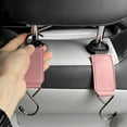 thumbnail image 6 of Guanhe Car Hooks Universal Car Vehicle Back Seat Headrest Hanger Holder HookPULeather & Stainless Steel for Bag Purse Cloth Drink Grocery, 6 of 7