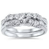 Pompeii3 3/4ct Prong Diamond Ring Set 14K White Gold