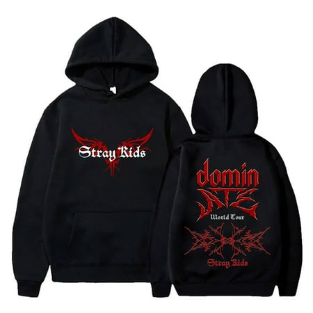SKZ Stray Kids Dominate World Tour Logo Hoodies Cosplay Unisex Fashion Kpop Hooded Sweatshirts
