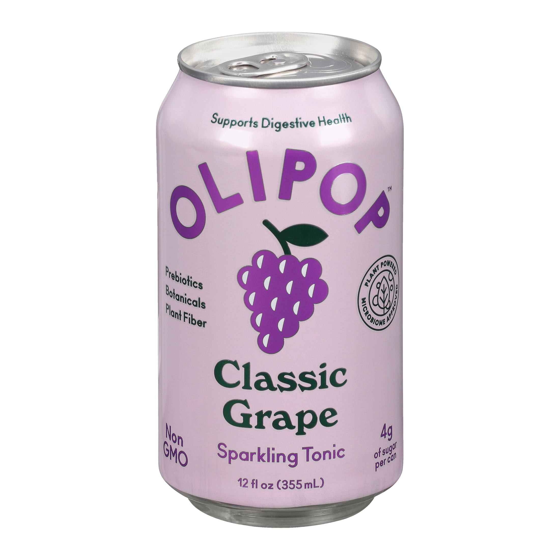 OLIPOP A New Kind of Soda, Classic Grape Sparkling Tonic, 12 fl oz