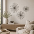 thumbnail image 3 of DecMode Black Metal Starburst Wall Decor with Crystal Embellishments (3 Count), 3 of 14