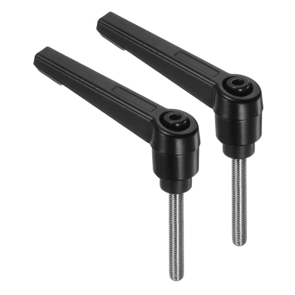 Uxcell 2 Packs M5 x 40mm 304 Stainless Steel Male Thread Adjustable Clamping Lever Handles Knobs