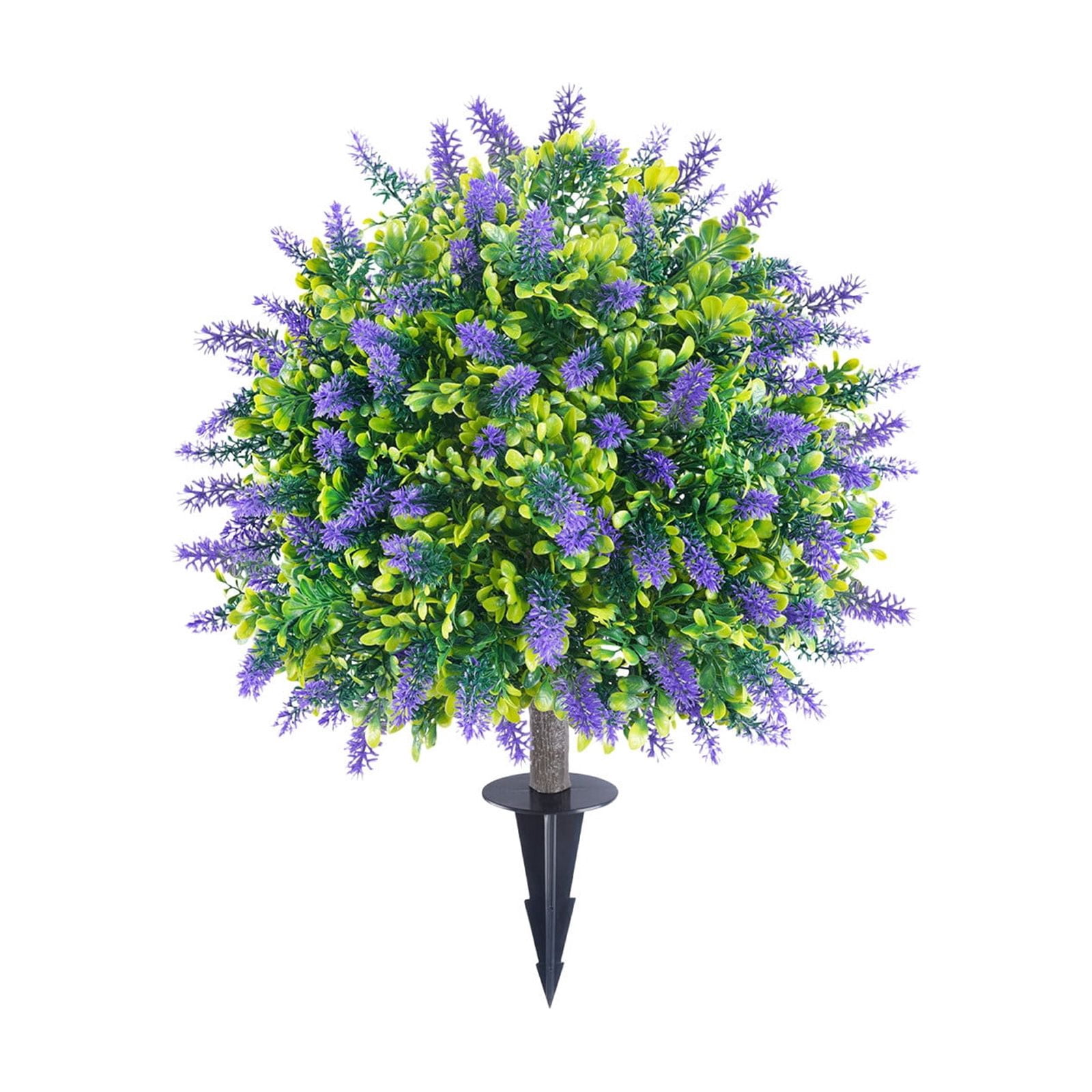 Artificial Ground Cover Flowers – 24In Weather-Resistant Fake Plants for Outdoor Garden, Patio & Indoor Spring Decor,Purple