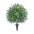 thumbnail image 2 of Artificial Outdoor Flowers for Garden and Porch, Purple White Spring Silk Mums, UV Resistant Faux Plants for Ground Planting, Patio, Window Boxes, and Holiday Decorations, 2 of 6