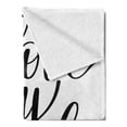 thumbnail image 2 of Family Soft Flannel Fleece Throw Blanket, I Love My Family Phrase Hand Writing in Black Calligraphy Art Positive Words, Cozy Plush for Indoor and Outdoor Use, 70" x 90", Black and White, by Ambesonne, 2 of 5