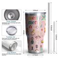 thumbnail image 6 of 30oz Pink Christmas Nutcracker Pattern Tumblers Stainless Steel Tumbler with Lid and Straw,Vacuum Insulated Double Wall Travel Tumbler Cups Mug with Cleaning Brush for Coffee,Tea, 6 of 7