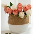 thumbnail image 5 of Artificial Silk Roses Fake Flowers Bouquet Long Stems for Wedding Home Party Decoration(Burnt Orange), 5 of 5