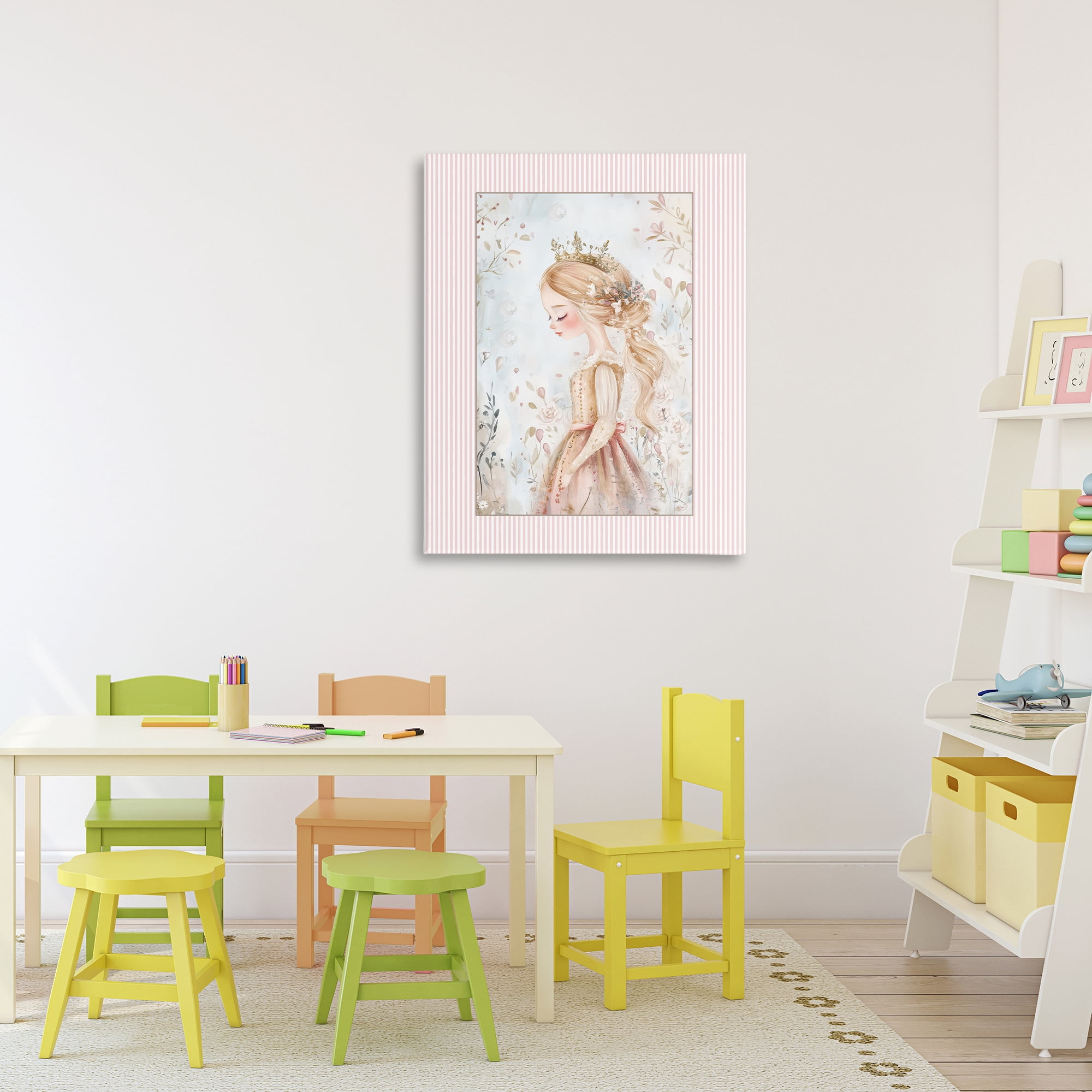 Stupell Industries Enchanted Dreams Princess Canvas Wall Art, design by Christine Simpson Art