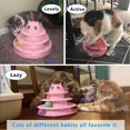 thumbnail image 1 of Gato juguete bola inhi3 nivel rodillo plato giratorio divertido ejercicio rompecabezas rosa ShuxiuWang 8390606504340, 1 of 1