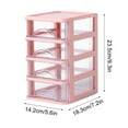 thumbnail image 3 of CHUANK Clear Plastic Box 5-Tiers Clearance Desktop Drawer Storage Multi-Tiers Drawer Plastic Office Storage Box Office Supplies Transparent Storage Rack With Drawers White, 3 of 4