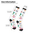 thumbnail image 3 of Bingfone Compression Socks for Women and Men Long Socks for Running Athletic Cycling Nurse-Hello Summer Cat, 3 of 8