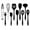 Black, variant on 10PCS Silicone Spatula Set With 600°F Heat Resistant, Kitchen Silicone Spatula Utensil Set Rubber Spatulas For Nonstick Cookware For Cooking Baking Mixing