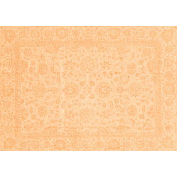Ahgly Company Indoor Rectangle Oriental Orange Traditional Area Rugs, 6' x 9'