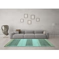 thumbnail image 3 of Ahgly Company Indoor Rectangle Solid Light Blue Modern Area Rugs, 5' x 8', 3 of 4