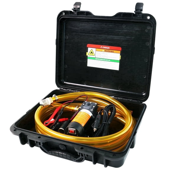 SYHXYSOO 12V 80W Electric Fuel Transfer Pump, 120GPH Gasoline Transfer Pump Kit for Gas or Diesel, Fuel Pump for Automotive,UTVs, Vehicles, Boats