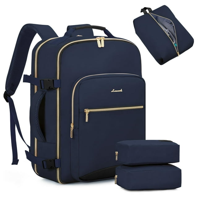 Mochila de viaje LOVEVOOK 40L para portátil de 17" para mujer y hombre, azul