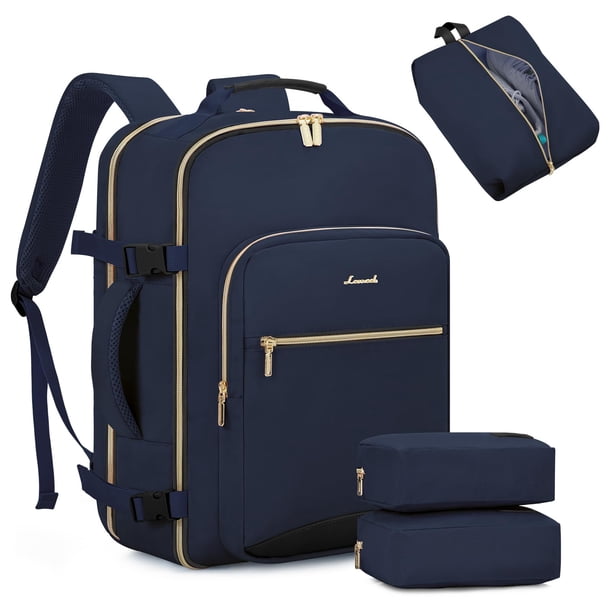 Mochila de viaje LOVEVOOK 40L para portátil de 17" para mujer y hombre, azul