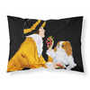 Lady with her Japanese Chin Fabric Standard Pillowcase-30 x 20.5-