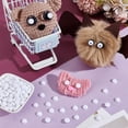 thumbnail image 2 of 200pcs White Eyes Cabochons 10mm Flatback Animal Eyes Flat Back Cabochon Craft Resin Dome Button for Stuffed Animal Amigurumi Bear Teddy Puppet Cat Making Scrapbooking Projects, 2 of 8