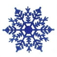 thumbnail image 1 of 4-Inch Plastic Glitter Snowflake Christmas Ornaments  Tree Decor 12pcs, 1 of 7