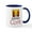 White/Navy Inside, variant on CafePress - Cork Mug - 11 oz Ceramic Mug - Novelty Coffee Tea Cup