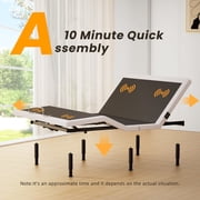 Adjustable Bed Frame Queen with Massage, Wireless Remote, Head Foot Incline, USB, Underbed Light Easy Assembly, Zero Gravity, Bed Frame Basic with Quiet Motor