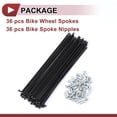thumbnail image 5 of Unique Bargains 36 Set 12G Bicycle Spoke 12G Bike Wheel Spokes 45 Steel Black-165mm, 5 of 7