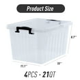 thumbnail image 4 of Kerhouze 22 Qt Clear Storage Bins with Lids Plastic Stackable 4 Pack, 4 of 6