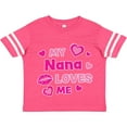 thumbnail image 3 of Inktastic Valentine's Day My Nana Loves Me Hearts and Lips Boys or Girls Toddler T-Shirt, 3 of 5