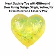 thumbnail image 3 of Heart Squishy Toy with Glitter and Slow Rising Design, Single, Yellow, for Relaxation and, 3 of 3