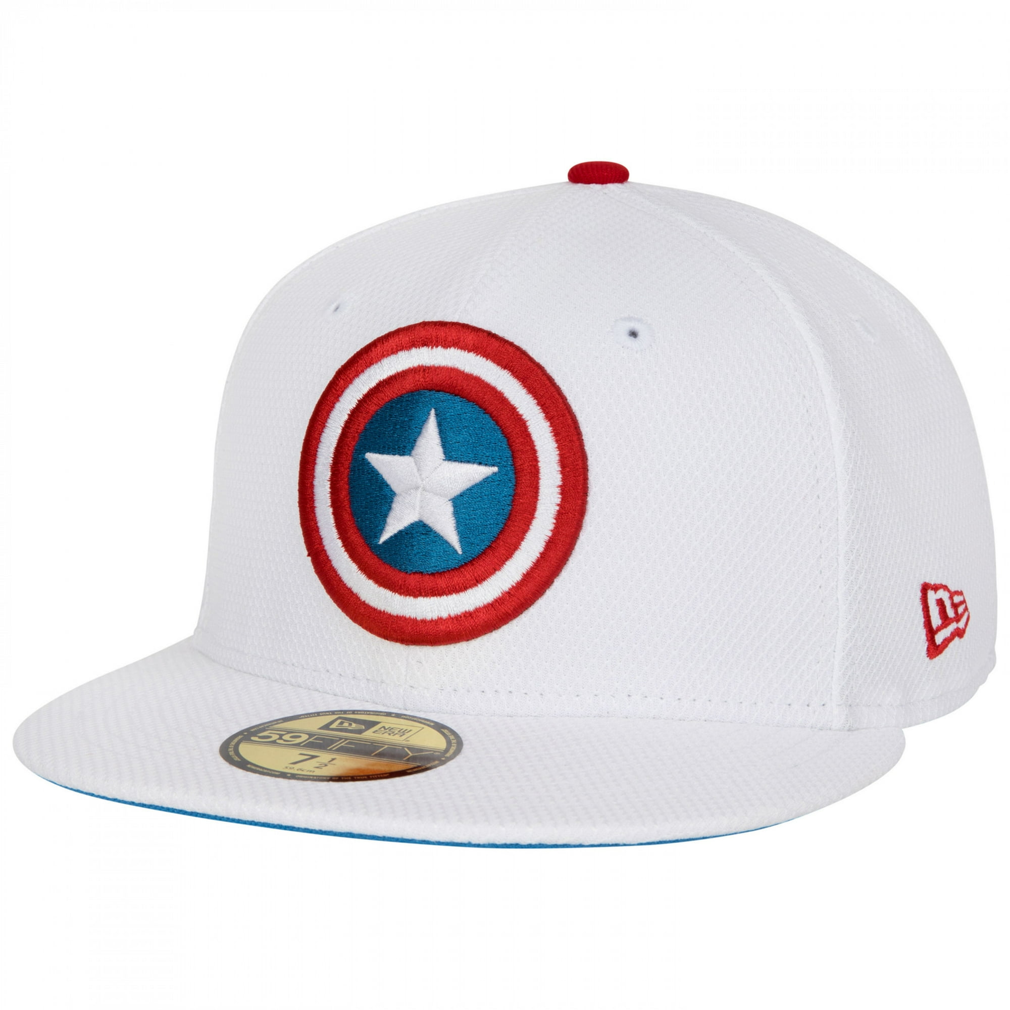 Captain America American Flag White Colorway New Era 59fifty Fitted Hat 7 Fitted