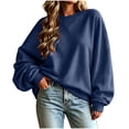 thumbnail image 2 of TGSLY Women's Batwing Long Sleeve Sweatshirt Lightweight Crew Neck Drop Shoulder Fall Tops Relaxed Casual Solid Color Workout Pullovers M, 2 of 7