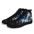 thumbnail image 6 of Coolcustomize Men's Lightweight High-Top Sneakers - Lace-Up Shoes with Wolf Graphic, Urban & Outdoor Shoes, Gym, Hiking, Casual Attire - Black Synthetic Upper, Sporty Design, Breathable Fabric Lining, 6 of 11