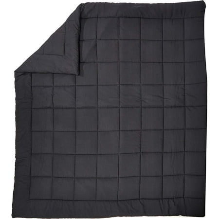 Elegant Comfort Ultra Plush Down Alternative Double-Filled Comforter %100 HypoAllergenic, Full/Queen , Black