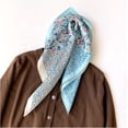 thumbnail image 4 of CAILDANL Women's 100% Pure Mulberry Silk Small Square Scarf - Neckerchief Women - Silk Headscarf - 21" x 21", 4 of 6