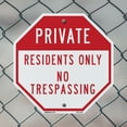 thumbnail image 5 of Private Residents Only No Trespassing (2 Pack) 10 inch X 10 inch Octagon Plastic Sign Weather Resistant, UV Protected for Workplace, Private Property, and Construction Site, Made in the, 5 of 7